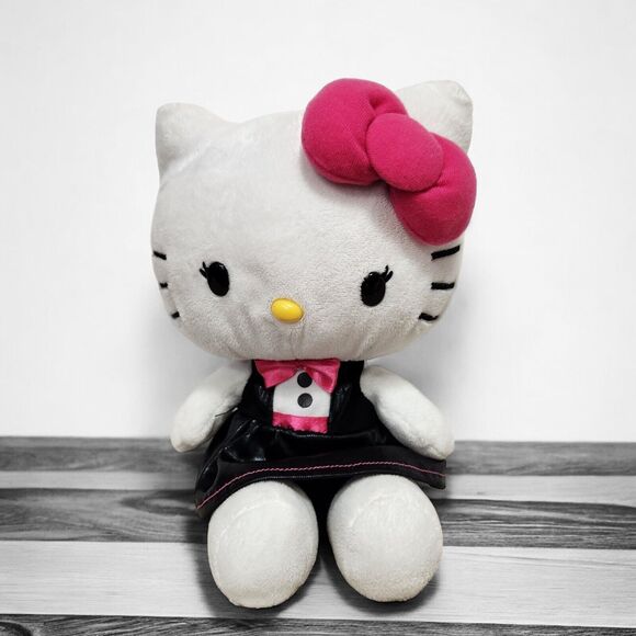 Sanrio Other - Hello Kitty Plush in Black Tuxedo Shimmer Dress 2013 Sanrio Stuffed 10” Sitting